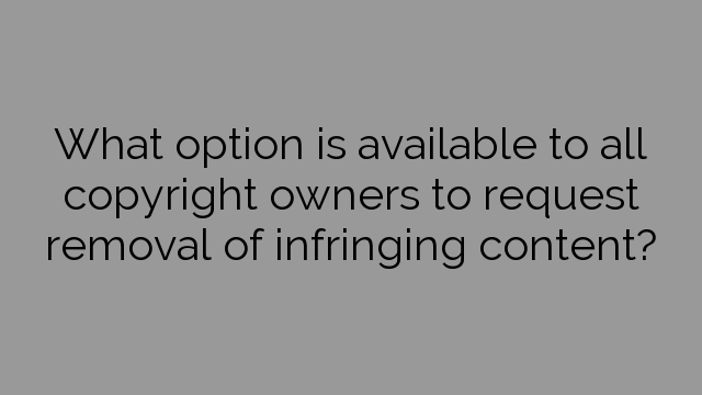 What option is available to all copyright owners to request removal of infringing content?