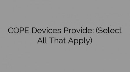 COPE Devices Provide: (Select All That Apply)