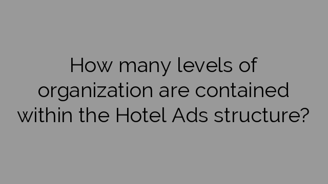 How many levels of organization are contained within the Hotel Ads structure?