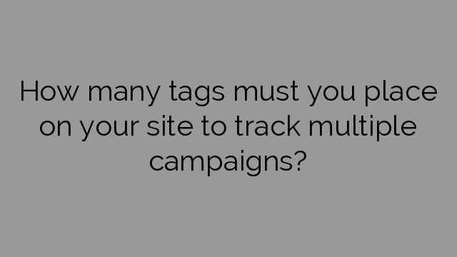 How many tags must you place on your site to track multiple campaigns?