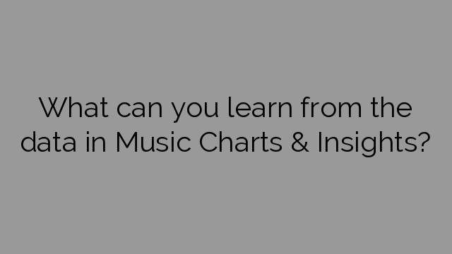 What can you learn from the data in Music Charts & Insights?