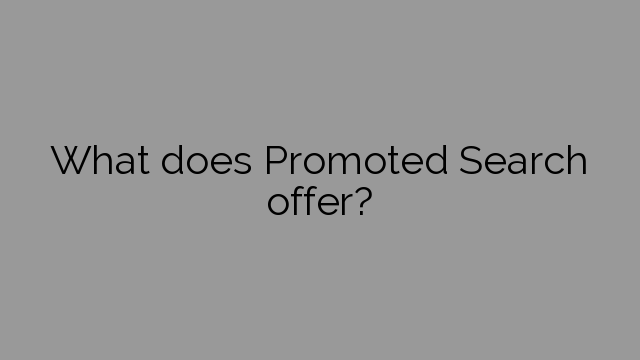 What does Promoted Search offer?
