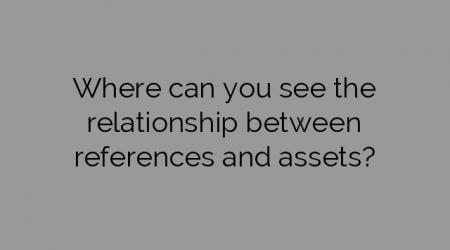 Where can you see the relationship between references and assets?